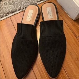 Seven7 Black Knit Women's Mules
